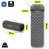 Ultralekki materac dmuchany jednoosobowy do spania na kemping i trekking HyperMotion Campmat – 190x56 cm – szary